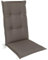 Gardissimo Wetterfeste Hochlehner Auflage Grau Braun, Made IN Europe, 120 x 50 x 6 cm