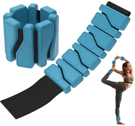 Ankel vikter, 2 x handvikter dam, 7,01 x 3,03 tum justerbar silikonrem, pilates utrustning armband, stöd för promenader, balett och fitness träning