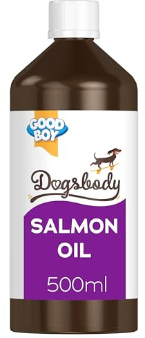 Good Boy Dogsbody Norwegian Salmon Oil For Dogs 500ml - Natural Omega 3, 6 and 9, Fish Oil Supplement for Healthy Skin and Coat