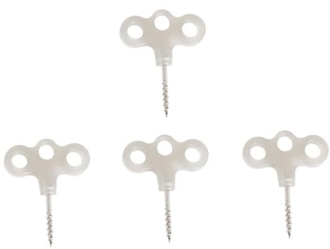 BESTonZON 4stücke Gewindezeltnägel Aus Edelstahl Für Outdoor Und Campingzeltgebrauch Robust Und Langlebig Mit DREI Löchern Im Kopf Für Vielseitige Anwendung Nicht Leicht Rostend Kompakt