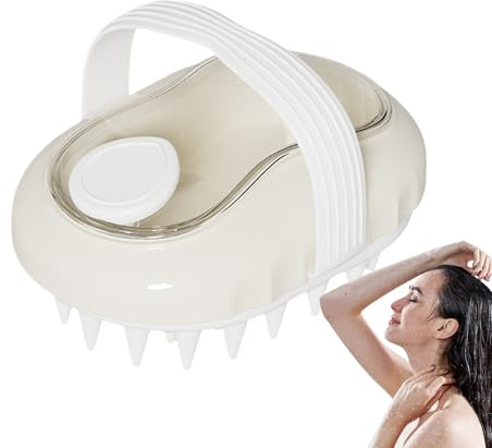 Biniveil Cepillo Masajeador Para Cuero Cabelludo - Masajeador Capilar Para Champú - Herramienta de Masaje y Limpieza Profunda para Cabello Seco y Mojado para Uso en Interiores Hogar Baño y Exterior
