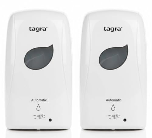 Dispenser automatico di sapone senza contatto, grande capacità da 1000 ml, pompa a sensore a parete a batteria, per disinfettante per mani, gel alcolico e sapone liquido (bianco) (2)
