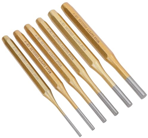 6pc Parallel Pin Punch 3-8mm Set 6 (150mm) Chrome Vanadium TE714