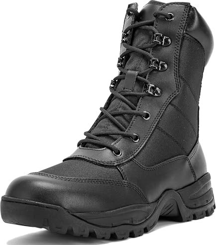 WIDEWAY Men's Tactical Work Boots Lightweight Military Combat Boot Army Desert Botas 8 inch