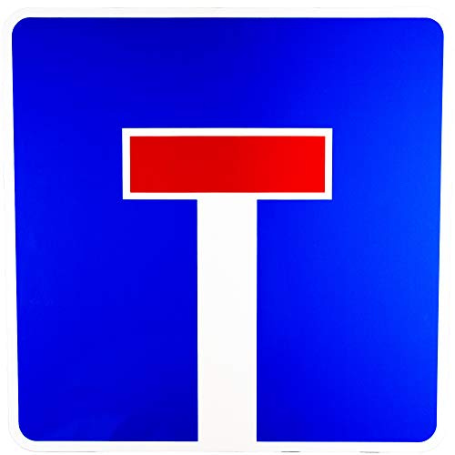 BauSupermarkt24 ORIGINAL Verkehrsschild Nr. 357 'Sackgasse' 600 x 600 mm Hart-Alu Folientyp 1 StVO groß Einfahrt