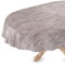 ANRO Tischdecke abwaschbar Wachstuch Wachstuchtischdecke Gartentischdecke Leinen-Optik Pflegeleicht Wasserabweisend 220 x 140 cm (Oval) Grau Schnittkante