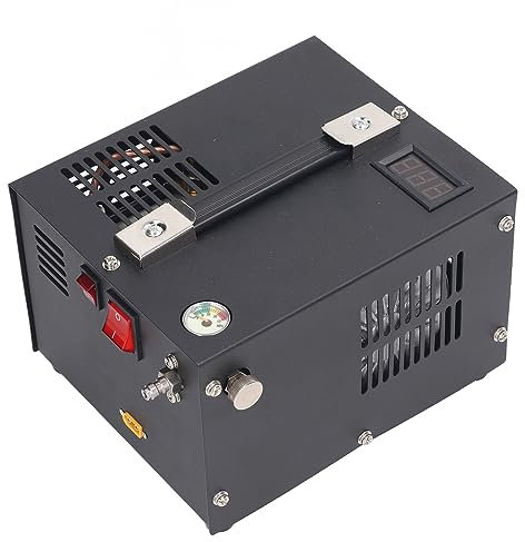 Portable PCP Air Compressor 4500Psi 30mpa 12V High Pressure Pump for Gun Paintball Tank, Built in Power Supply, Oil Water PCP Air Rifle Compressor