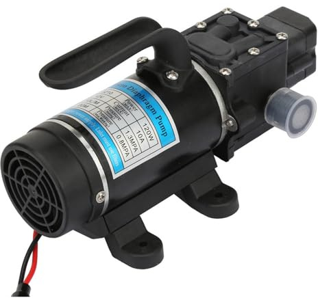 Tryckvattenpump 12 V tyst 120 W elektrisk vattenpump, 10 l/M, självsugande membranpump med överströmsskydd, bred används i högtryckstvätt (12 V 3210Yd-12-120Fs)