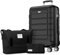 SHOWKOO Koffer Groß Hartschale Leicht ABS+PC Erweiterbar Reisekoffer Haltbar Handgepäck Sets 4 Rollen TSA-Schloss mit 1 Reisetasche und 1 Kulturtasche, XL -Schwarz
