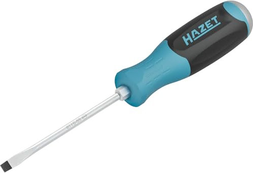 HAZET Schraubendreher mit Schlagkappe 811S-55, SW 1 x 5,5 mm, 200 mm Länge, Schlitz-Profil, Schlagkappe zum lockern festsitzender Schrauben