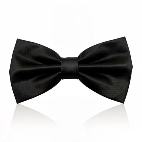 PROPOG Papillon Uomo Nero, Papillon Pre-legati Classico Regolabili in Tinta Unita per Bambini Adulto