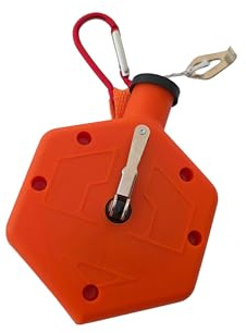 Zeluga 30-146 100ft. Construction and Carpentry Contractor Chalk Reel, with Carabiner, 6 Locking Positions, Orange