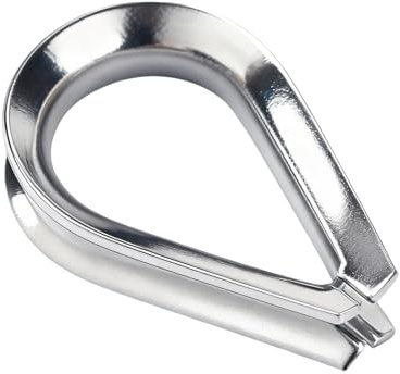 30 Piezas Guardacabos de Acero Inoxidable para Cable, Cuerda de Alambre, Resistencia a la Corrosión, Conexión Sencilla, Uso Marino e Industrial (M8)