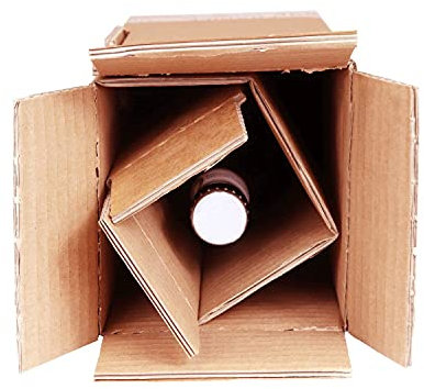 smiley pack Flaschenversandkarton Bier 0,5 Liter für 1 Flasche inklusive Einlage PTZ zertifiziert für Versand mit DHL DPD Bierflaschen Bierversandkarton Bierkarton Bierverpackung (10)