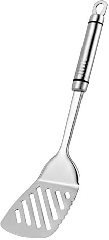Baroni Home Utensili da Cucina per uso quotidiano, Paletta Forata Acciaio Inox, 35x8 cm