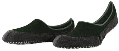 FALKE Herren Stoppersocken Cosyshoe Invisible M Hp Wolle rutschhemmende Noppen 1 Paar, Grün Green Melange 7318, 37/38 EU
