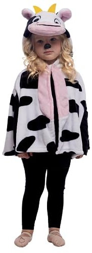 Rubies Disfraz Capa Súper Vaquita para niñas y niños, Capa con Capucha de Vaca, Oficial Carnaval, Cumpleaños, Fiestas, Halloween, Navidad
