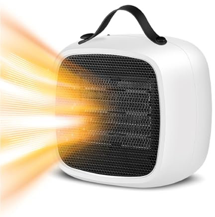 iN Heater | Advanced & Safe Ceramic Heating | Small Electric Heater 1000W | Portable | Tip-over Swtich Overheat Protection | Desktop | Compact Sleek Design