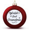 Oma Geschenk Weihnachtskugeln Ornamente Weihnachten World's Best Grandma Hängende Kugel Deko für Weihnachtsbäume, Urlaubsparty, Neujahrsgeschenk