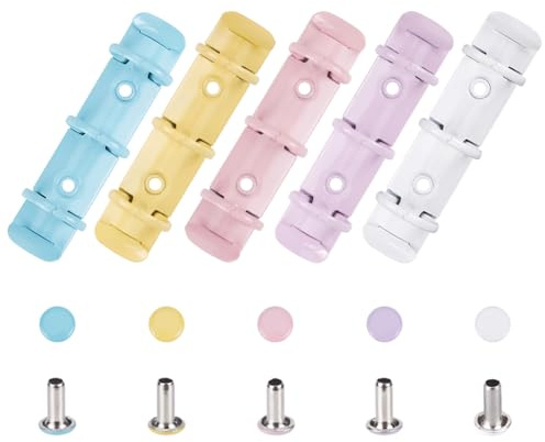 GORGECRAFT 5pcs Classeur à 3 Anneaux en Métal et Fer de Type O Mécanisme de Remplacement pour Carnet de Lettres Reliure à Feuilles Mobiles Épines Peignes Clips Ronds Classeurs pour Dossiers Agenda