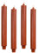 4er Pack Rustikale Stabkerzen H:30 cm Ø:3,2 cm - 21 Stunden Brenndauer - dicke Kerzen Dinnerkerzen Tafelkerzen Kirchenkerzen, Farbe:Rost