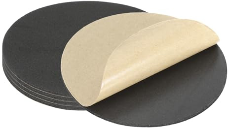 PATIKIL 5pcs Hoja Redonda Adhesiva, Almohadillas de Espuma EVA Base de Lámpara Suave Antideslizante Antiarañazo para Lámpara de Pie Mubles Silla DIY Manualidad, Negro, 100x2mm（Diá*Grosor）