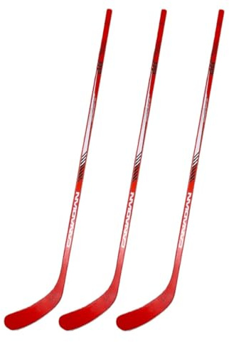 Canadian Chicago Red 1-Piece Wood 3-Pack Hockey Sticks - Youth | 40 Flex, P92 Curve | 3 Pack (Left-Handed Curve)