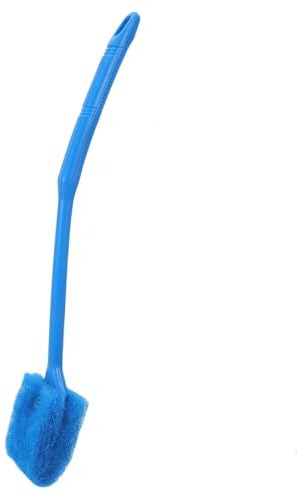 UTHCLO Cepillo de Limpieza para Peceras Esponja Doble Cara, Mango Largo de 40 Cm, Color Azul, Raspador de Algas para Acuarios, Accesorio para Limpieza de Tanques de Peces y Tortugas