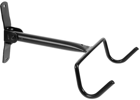 GETAJGHSD Wall Mount Bike Hanger for Indoor Bicycle Storage, Dual Hook Bicycle Rack for Mountain and Balance Bikes, Black Steel Pedal Wall Mount Organizer for Garage and Home