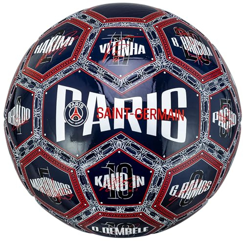 PSG Ballon de Football Signatures des Joueurs - Collection Officielle Paris Saint Germain - Taille 5
