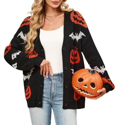 YUURQTY Cardigan épais pour femme - Ouvert sur le devant - Pull surdimensionné - Automne - Manches longues - Grosse maille - Cardigan chaud