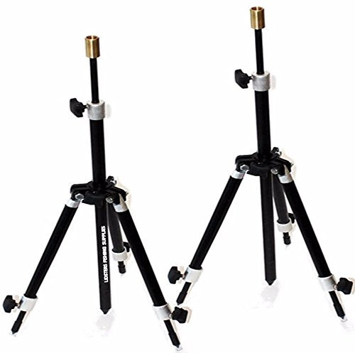 2 x New Carp Coarse Fishing Mini Tripod Rod Rests Fully Adjustable Black