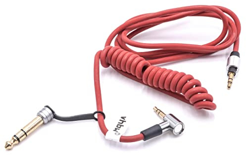 vhbw Audio AUX Kabel kompatibel mit Monster Beats by Dr. Dre Beats EP Kopfhörer - Audiokabel 3,5 mm Klinkenstecker auf 6,3 mm, 150 cm Rot