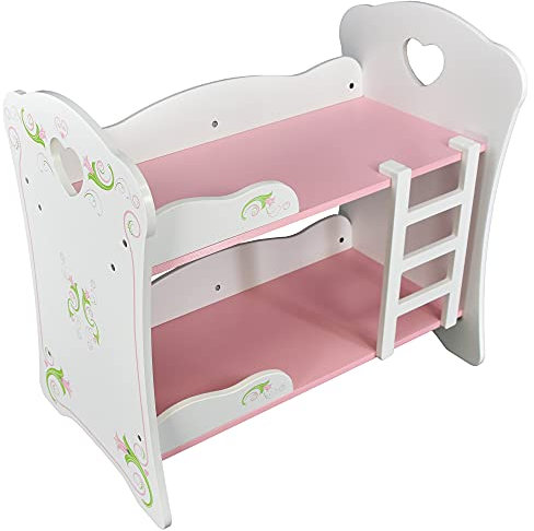 Bibi Doll Wooden Bunk Bed Cot Bed Doll Furniture Set for Reborn Babies (Bunk Bed)