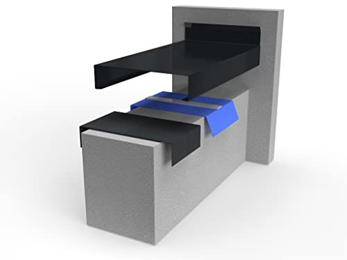 Alu-Mauerabdeckung Komplettsystem - Wandanschluss inkl. 1x Schnapphalter und 1x Stoßblech - Größe: L, Farbe: Anthrazit RAL 7016