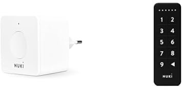 NUKI Bridge, WLAN-Erweiterung für Smart Lock & Opener, Fernsteuerung, Weiß & Keypad, Codeschloss für die Haustür