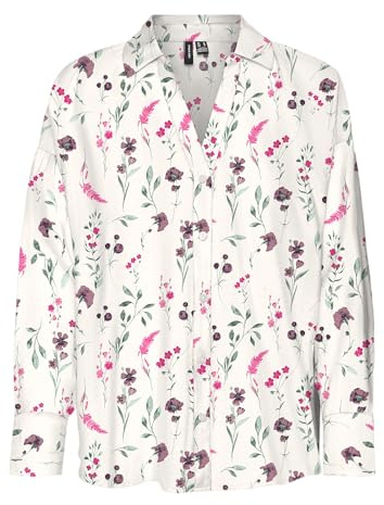 VMJOSIE LS Oversize skjorta WVN GA, Björk/aop: clara, S