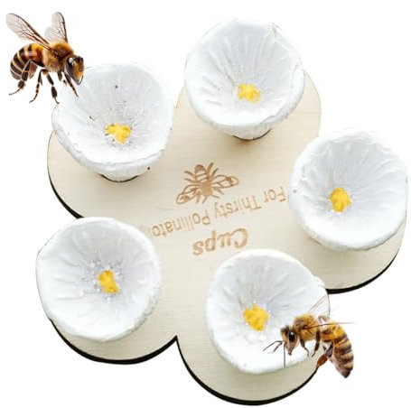 TOPZFL Gobelet à Insecte Abeille, Gobelets Abeille, Gobelet à Boire Insecte Abeille Coloré Les pollinisateurs assoiffés ont besoin d'eau potable, les abeilles ont besoin d'endroits sûrs pour boire