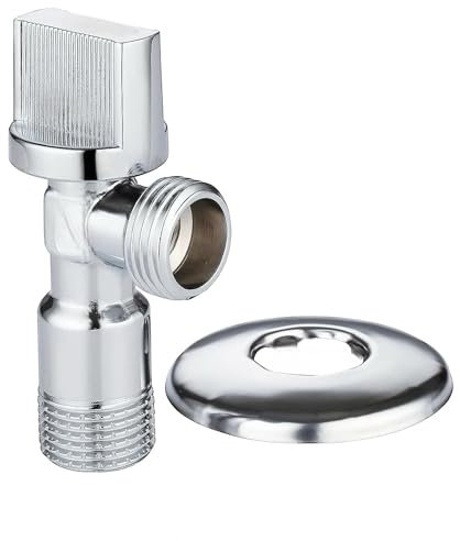 Valvola Angolare 3/4 per Lavatrice e Lavello – Rubinetto Sottolavabo a 90° in Ottone per Bagno, Cucina, Bar, Impianti Idraulici Domestici – Valvola di Arresto Resistente e Compatta 681439