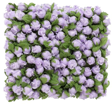 MWOOT 144 Pezzi Rose Finte Viola, Mini Fiori Artificiali, Piccolo Rose Artificiali per l'Artigianato, Teste di Rose Finti Fai Da Te per Matrimonio Bouquet Da Sposa Festa San Valentino Decorazione