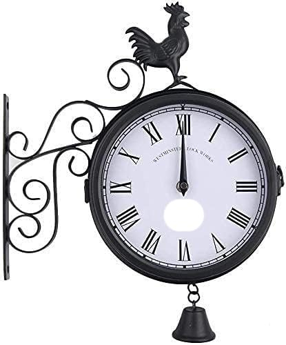 AYCDL Orologio da Parete Bifacciale, Orologio da Giardino per Esterni, retrò, per Esterni E Interni, per Giardino/Patio/Cortile