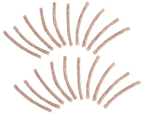 Toyvian Camping Fire Starter Rope Set 20pcs Wax-infused Jute Wick Cord for Hiking and Outdoor Bbq Firelighting, Flammable Firelighters Suitable for Camping, Adventure and Survival