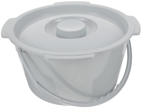 Yardenfun Orinal Plástico Portátil con Tapa y para Personas Mayores Cubo Urinario Compacto Ligero y Estable para Cama y Silla de Inodoro