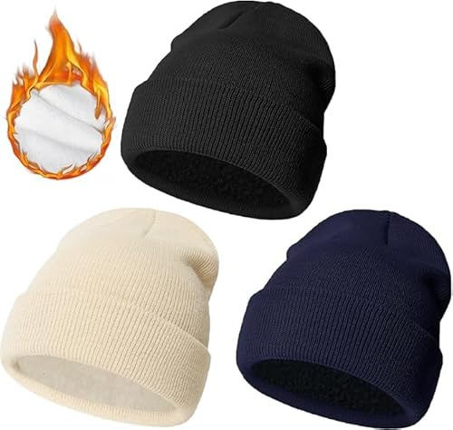 YMYDYFC Baby Beanie Hat Winter Hats Fleece Lined Toddler Warm Caps Beanie Winter Cap Kids Winter Hats Boy Girl Newborn Unisex Ski Hat Knit for Outdoor Sports Aged 0-6 Years Infant Children 2-6 Years