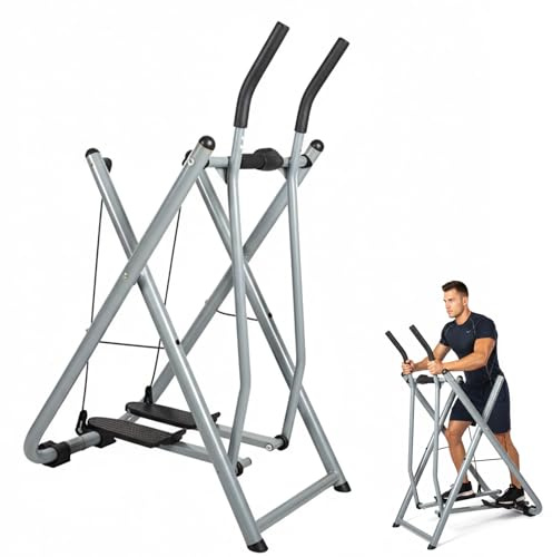 Air Walker träningsmaskin – kompakt elliptisk crosstrainer för hem eller kontor, träningsutrustning med låg inverkan på konditionsträning