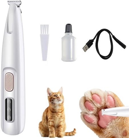 Patounet Tondeuse Pour Chat – Tondeuse Électrique De Précision Ultra-Silencieuse, Lames Sûres Et Hypoallergéniques, Ne Blessera Pas Votre Chat, Rechargeable(1)