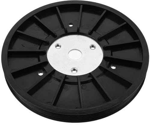BRIGHTFUFU Polea de Correa para Bicicleta Estática 5pk Accesorio Abs Negro Que Mejora la Intensidad y Transmisión para Bicicleta de Fitness en Casa