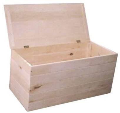 Cassapanca baule legno di pino giardino esterno cm 73x35x33 h