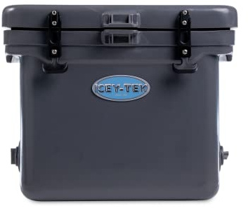 Icey-Tek 25 Litre Cube Cool Box - Steel Grey