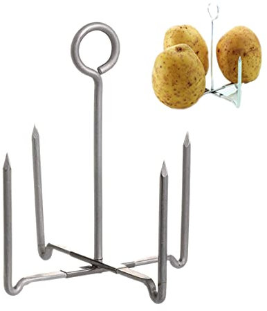 Vision4ever Spiked Folding Oven Baked Jacket Potato Baker Stand Potato Baker Holder Tray Cooker Stand Steamer Potato Baked